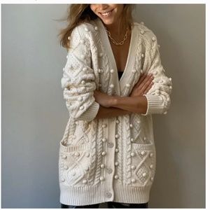 Aritzia Wilfred Alps Cardigan Light Birch XXS